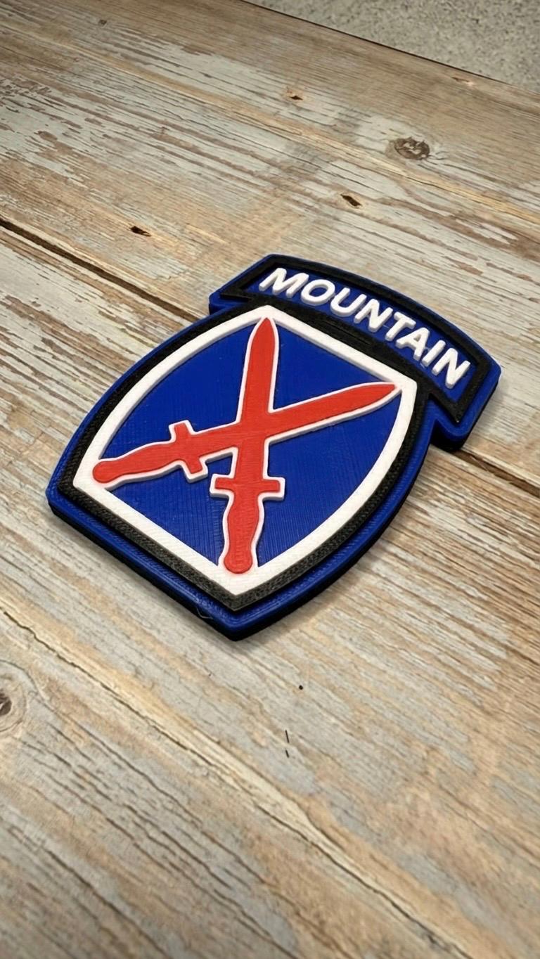 10th Mountain Division | Collector Patch Keychain Magnet | Military Family Gift | Support Our Troops