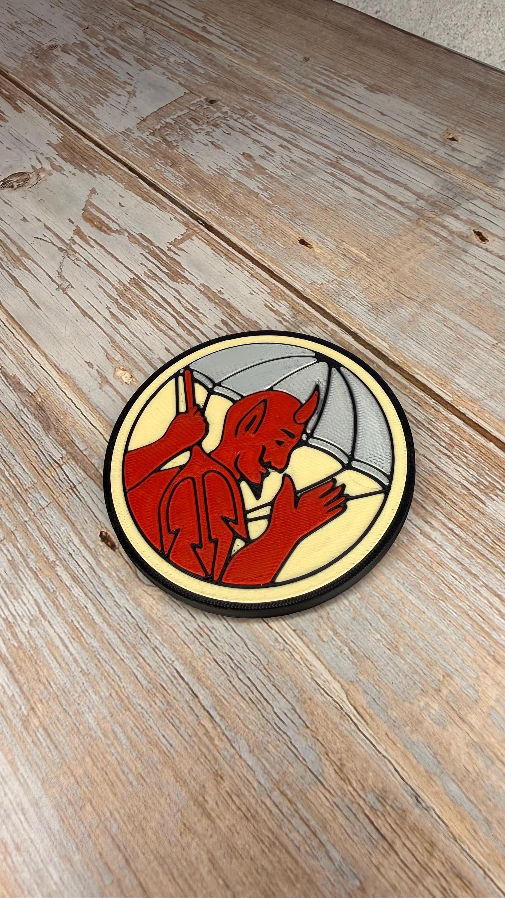 504th PIR WW2 Devil in Baggy Pants Keychain Magnet | 3D Printed Patch