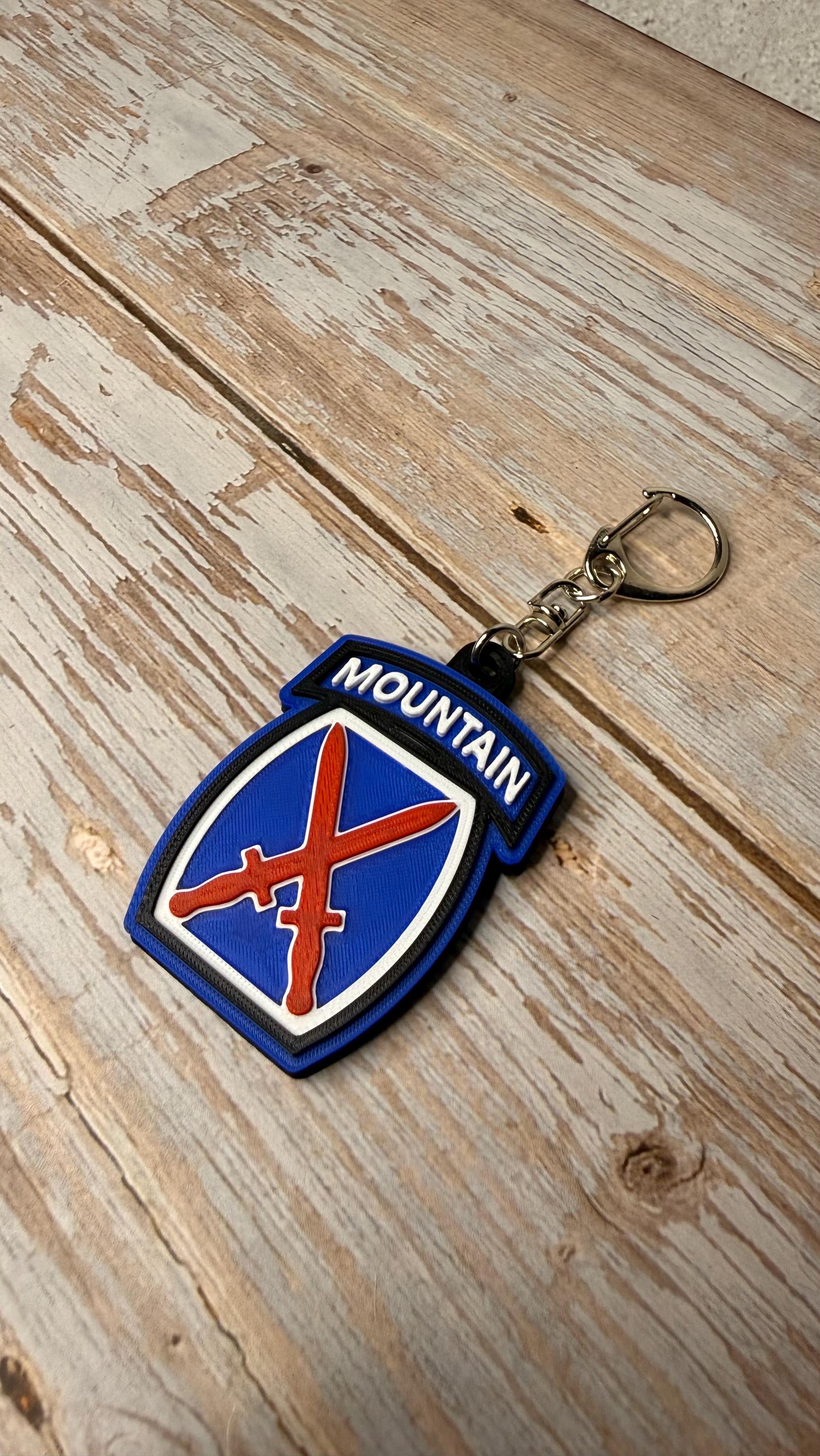 10th Mountain Division | Collector Patch Keychain Magnet | Military Family Gift | Support Our Troops